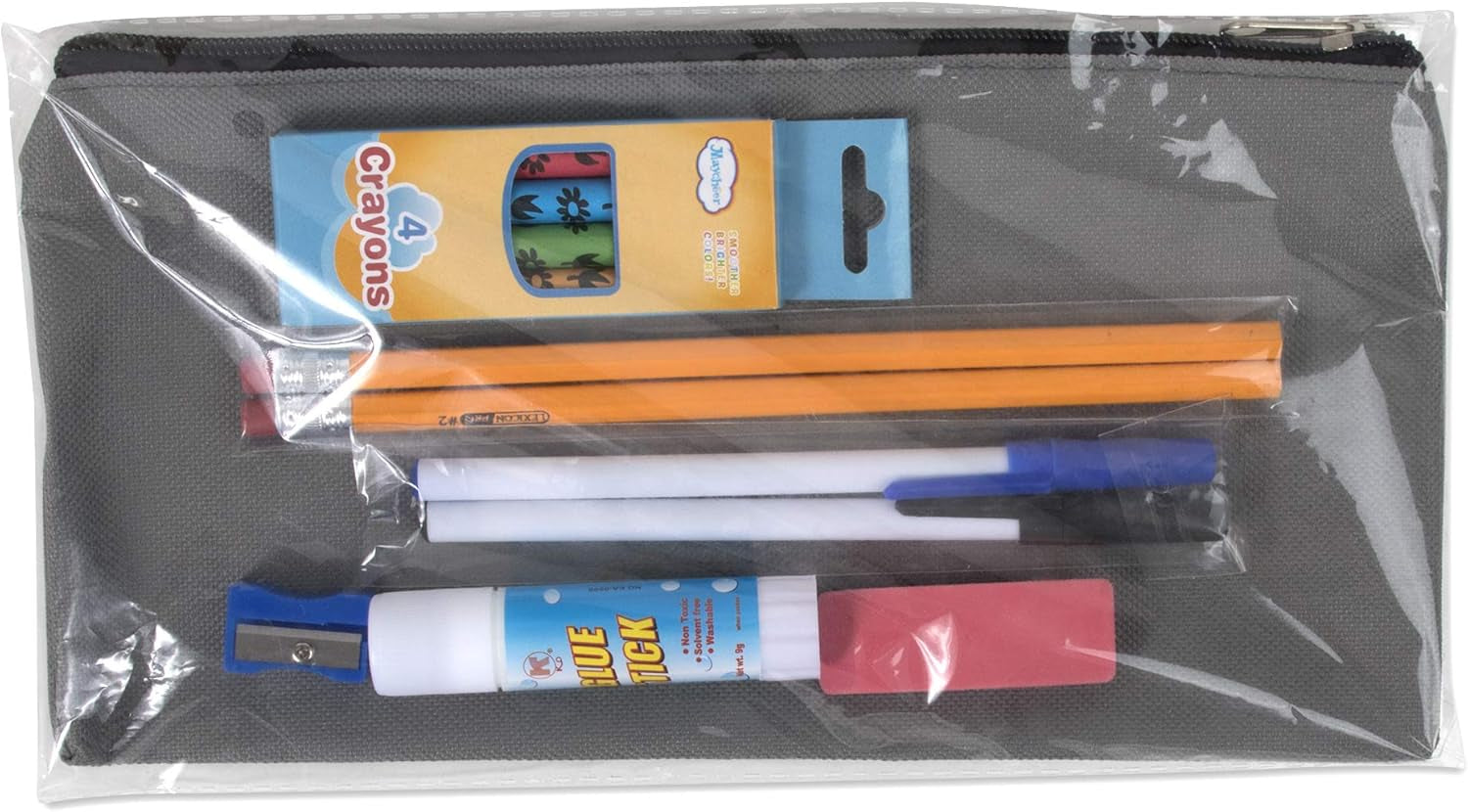 48 Pencil Case with Supplies Included, Bulk Pencil Case Wholesale Bags for Kids, Classrooms