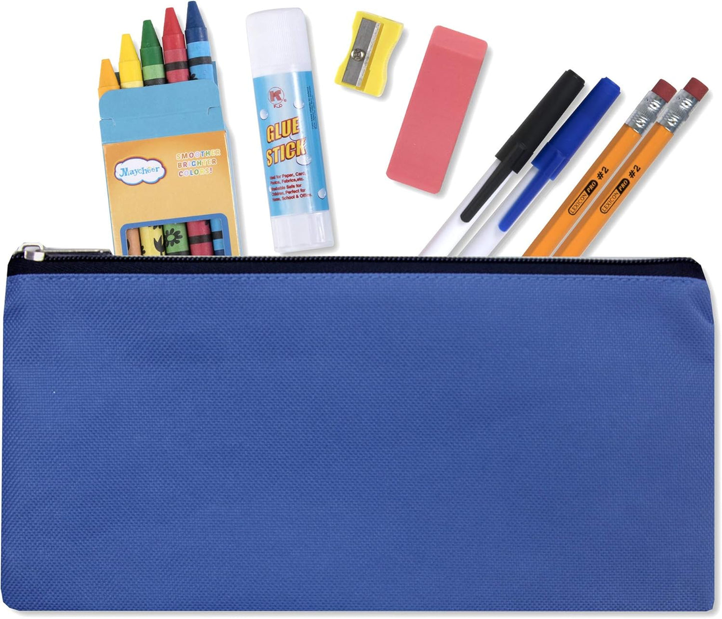 48 Pencil Case with Supplies Included, Bulk Pencil Case Wholesale Bags for Kids, Classrooms