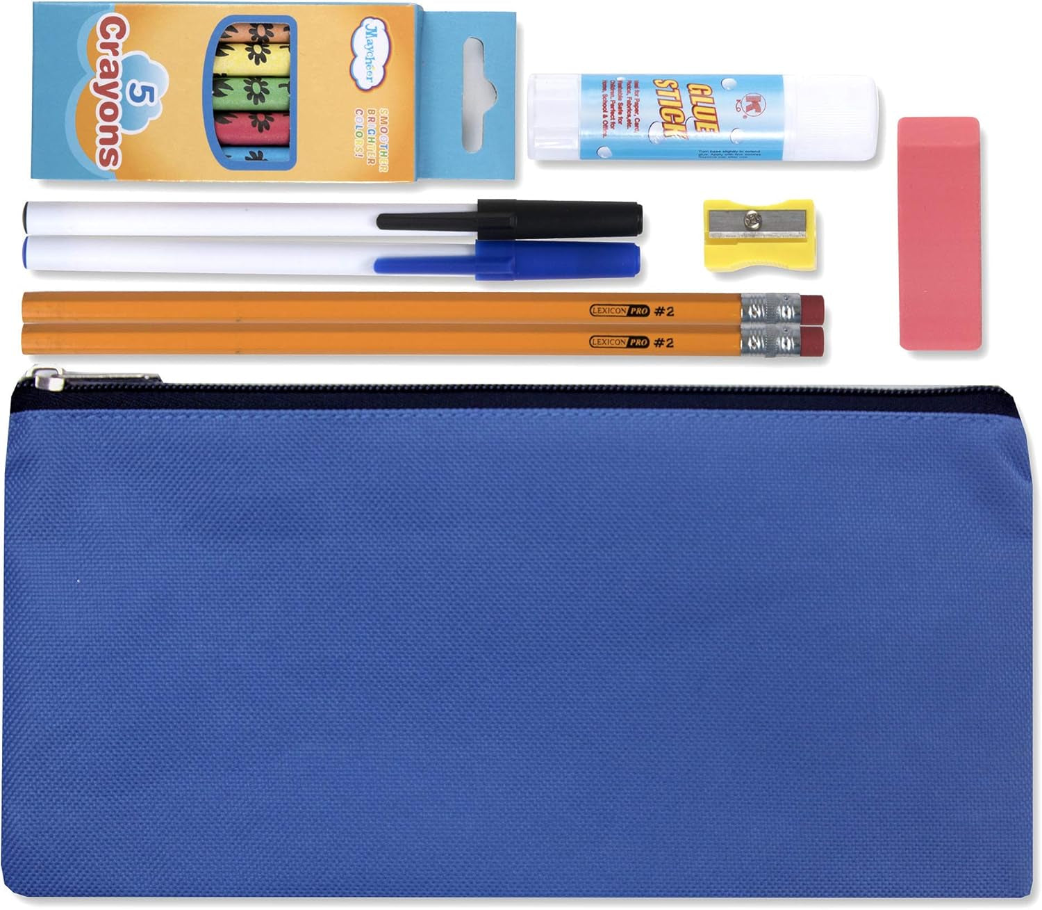 48 Pencil Case with Supplies Included, Bulk Pencil Case Wholesale Bags for Kids, Classrooms